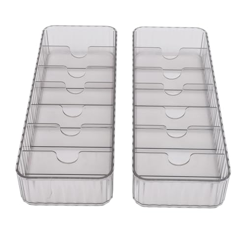 Jwthee 2PCS -Kabelverwaltungsbox, Clear Cable Organizer Box mit 20 Kabelbindungen stapelbarer Netzkabelbehälter mit 7 Fächern für die Organisation für Büro Home von Jwthee