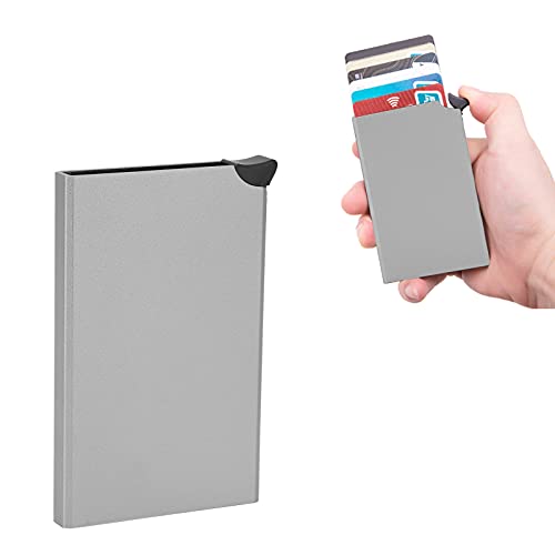 Jwthee Slim minimalistische Kartenhalterin, Metall -RFIDs blockieren Herren Brieftaschenkartenkoffer Aluminium Kreditkartenhalter Fall -ID -Kartenhalter für Männer Frauen (x-55#) von Jwthee