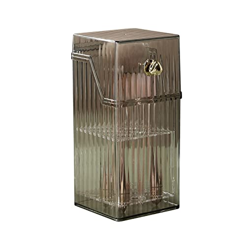 Make -up -Pinselhalter mit Deckel, Make -up -Bürstenorganisator Kosmetischer Bürsten Organizer Kosmetische Pinselspeicherbox Stifthalter für Schreibtisch Waschtisch Badezimmer (Einheitliche Größe) von Jwthee