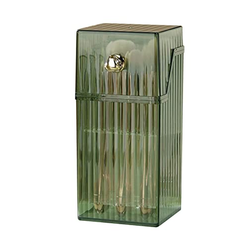 Make -up -Pinselhalter mit Deckel, Make -up -Bürstenorganisator Kosmetischer Bürsten Organizer Kosmetische Pinselspeicherbox Stifthalter für Schreibtisch Waschtisch Badezimmer (Einheitliche Größe) von Jwthee