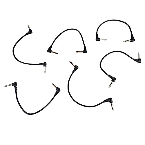 Jxngery Guitar Pedal Kabelräubungsloser Stecker Stabiles Signalgetriebe Langlebige Kupfer PVC 6pcs 2 Ellbogenkopfmusikliebhaber Spielen Ornament von Jxngery