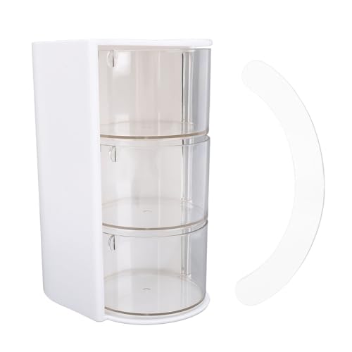 Make -up -Bürstenhalter Organizer 3 Schicht Schubladen 180 Grad Rotation Weiß von Jxngery