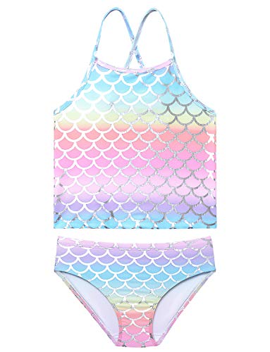 Mermaid Swimsuits for Girls 6t 7t Two Piece Bathing Suits Kids Beach Outfit von Jxstar