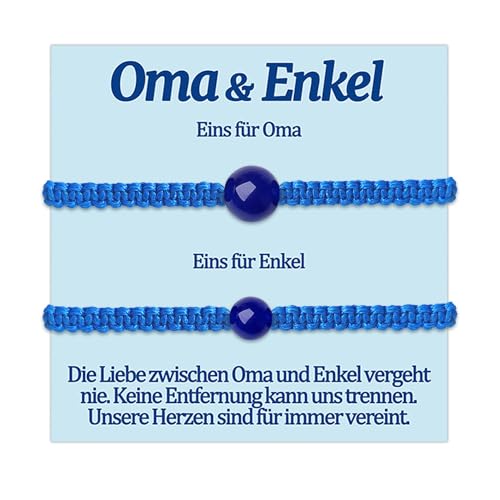 Jycycem Oma Enkel Armband Geschenke Oma und Enkel Armbänder für Großmutter von Enkel Geschenk zum Geburtstag Muttertag Geburtstagsgeschenk Weihnachten Geschenkideen Schumuck Frauen Schmuckset für 2 von Jycycem