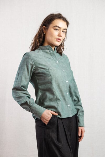 Jyoti - Fair Works Bluse Nisha Eukalyptus von Jyoti - Fair Works