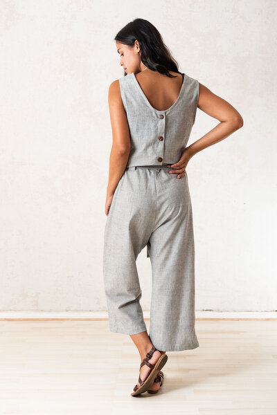 Jyoti - Fair Works Jumpsuit JALINA hellgrau von Jyoti - Fair Works