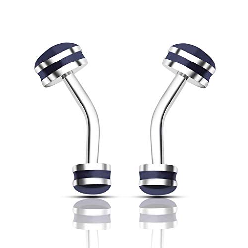 Jyuiipcz Stilvolle Kupfer-Manschettenknöpfe, glänzend, geometrisches Design, Knopf, Herren-Manschettenknöpfe, Schmuckgeschenk von Jyuiipcz