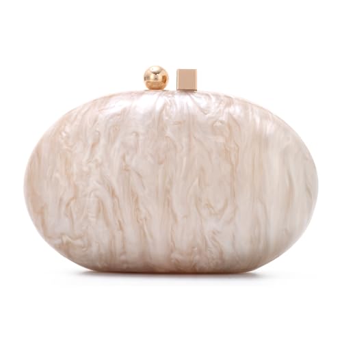 Jywmsc Clutch aus Acryl für Damen Marmorierte Muschel-Clutch Hochzeits-Abendtaschen Perlen Perlen Schulter Handtasche Jywmsc Clutch aus Acryl für Damen Marmorierte Muschel-Clutch Hochzeits-Abendtaschen Perlen Perlen Schulter Handtasche von Jywmsc