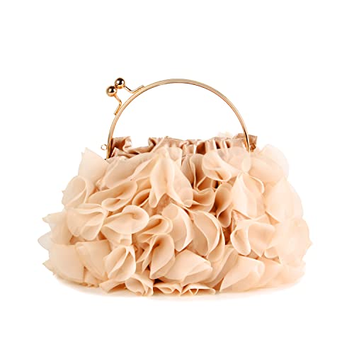 Jywmsc Damen Blumen Clutch Geldbörsen Satin Blume Abend Tasche Party Prom Handtaschen von Jywmsc