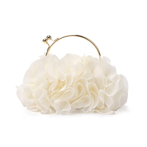 Jywmsc Damen Blumen Clutch Geldbörsen Satin Blume Abend Tasche Party Prom Handtaschen von Jywmsc