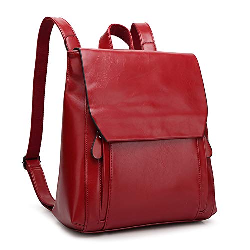 Jywmsc Frauen Lederrucksack Wasserdicht Schule College-Tasche Magnetverschluss Rucksack für M?dchen von Jywmsc