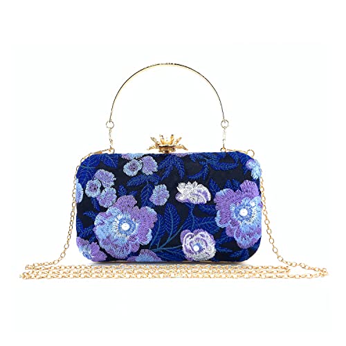 Jywmsc Frauen Stickerei Perlen Clutch Abendtaschen Vintage Geldbörsen für Formelle Party Hochzeit von Jywmsc