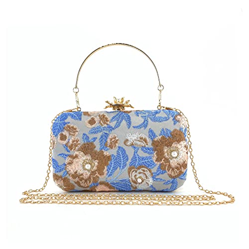 Jywmsc Frauen Stickerei Perlen Clutch Abendtaschen Vintage Geldbörsen für Formelle Party Hochzeit von Jywmsc
