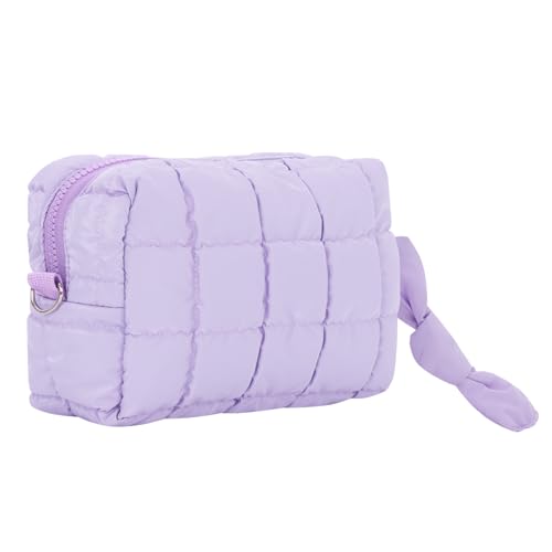 Jywmsc Gesteppte Kosmetiktasche Reise Toilettentasche für Frauen Kleine Kosmetiktasche Niedliche Puffer Organizer Tasche von Jywmsc