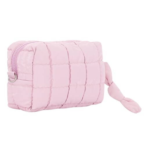 Jywmsc Gesteppte Kosmetiktasche Reise Toilettentasche für Frauen Kleine Kosmetiktasche Niedliche Puffer Organizer Tasche von Jywmsc