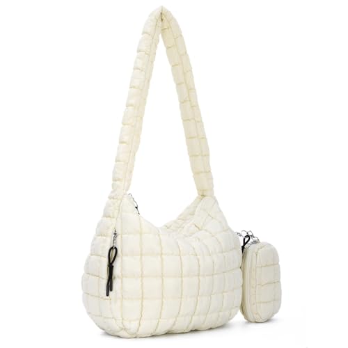Jywmsc Große Puffersack-Tasche für Frauen Gesteppte Tragetasche Puffy Crossbody Bag mit kleinem Beutel mit Reißverschluss von Jywmsc