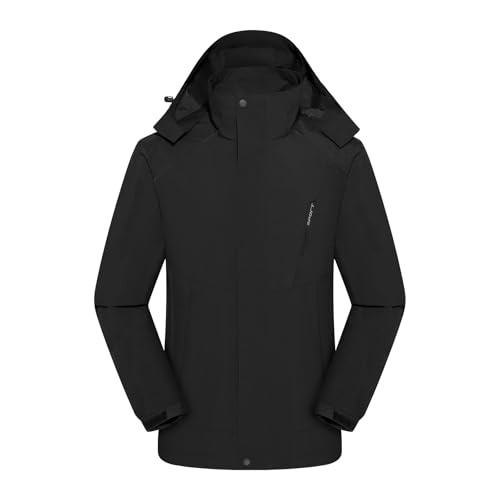 Jywmsc Wasserdichte Outdoorjacke für Herren, Wanderregenjacke, Shell-Jacke mit Kapuze zum Angeln, Reisen, Outdoor-Windjacke von Jywmsc