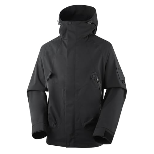 Jywmsc Wasserdichter Herrenmantel Outdoor-Berg-Regenjacke Leichter Windbreaker Freizeitjacke zum Wandern Angeln von Jywmsc