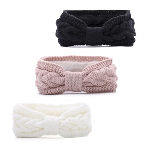 ABCDipper Winter-Stirnbänder für Damen Dick Gestricktes Stirnband Häkel-Ohrenschützer Winter-Accessoires 3er-Pack ABCDipper Winter-Stirnbänder für Damen Dick Gestricktes Stirnband Häkel-Ohrenschützer Winter-Accessoires 3er-Pack von ABCDipper