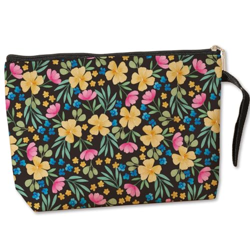 Jztco Coloful Reisetasche mit floralen Tieren, für Frauen und Mädchen, Bibliothekarische Beutel für Organisation, tragbare Kulturtasche, Weihnachten, Geburtstag, Geschenke, Make-up-Tasche, von Jztco