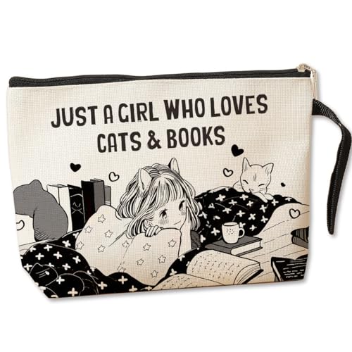Jztco Vintage Book Travel Pouch for Women Girls Librarian Portable Toiletry Bag Christmas Birthday Gifts Makeup Bag Book Lovers Gifts Book Themed Gifts Bookish Gifts Bookish Gifts, Mehrfarbig 720 von Jztco