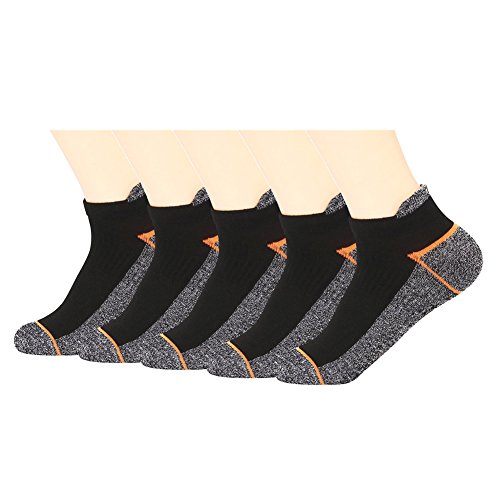 Jzy Qzn Antibakterielle Sportsocken für Herren und Damen, leiten Feuchtigkeit ab, rutschfest, knöchelhoch von Jzy Qzn