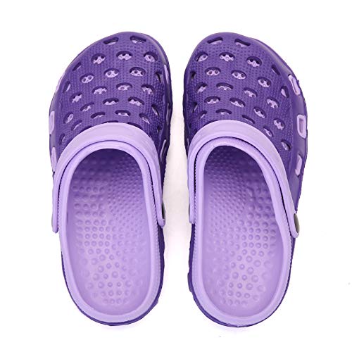 K DUORO Damen Clogs Sommer Atmungsaktiv Hausschuhe rutschfest Herren Pantoletten Gartenschuhe Badeschuhe Strand Aqua Slippers 36-45 (lila, numeric_39) von K DUORO