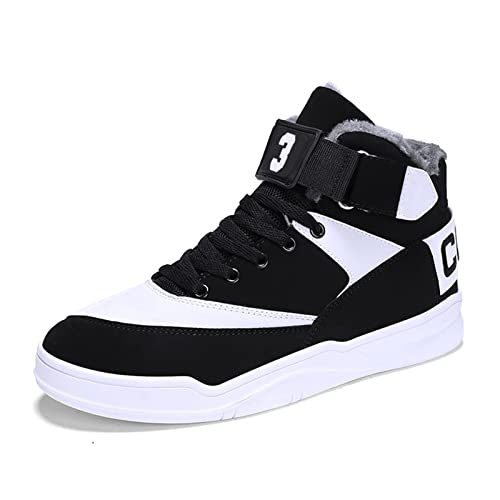 K DUORO Herren Sneaker Mode high Turnschuhe Outdoor Leichtgewichts Männer Fitnessschuhe Walking Schuhe (Schwarz Weiss-P, Numeric_44) von K DUORO