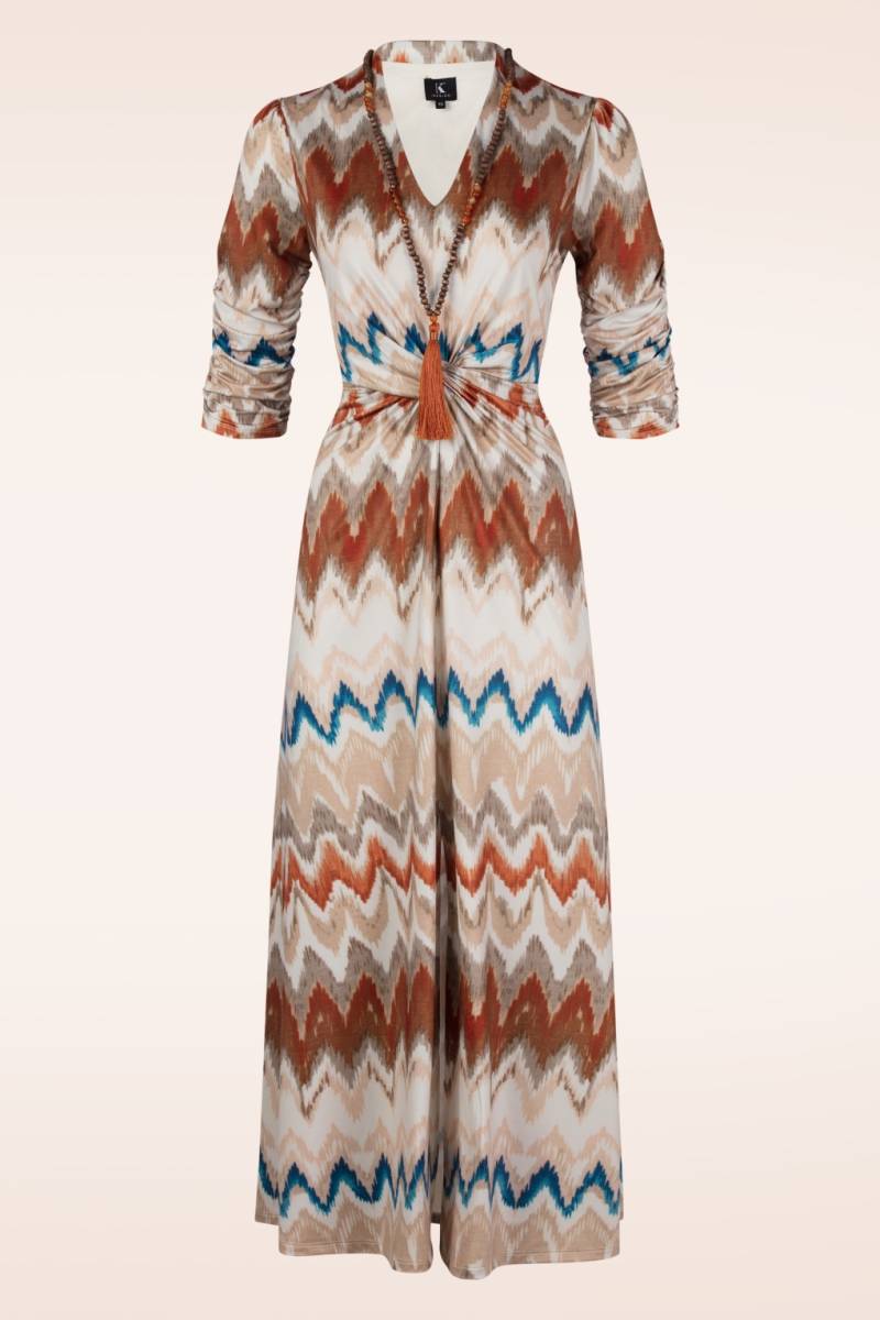 June Zickzack Knotted Maxkleid in Multi von K-Design