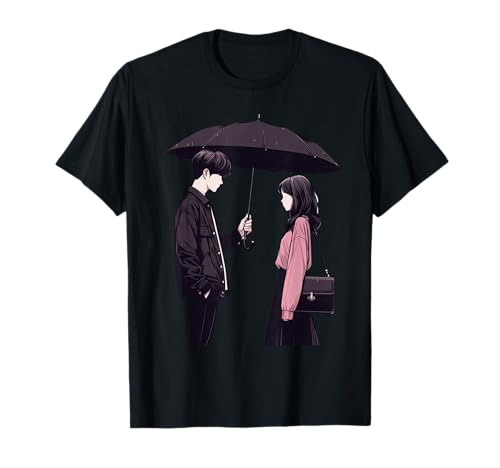 K-Drama Lover Koreanischer Drama Boy mit Regenschirm Kawaii Kdrama T-Shirt von K-Drama Merchandise Gifts KDrama Lover Women Teen