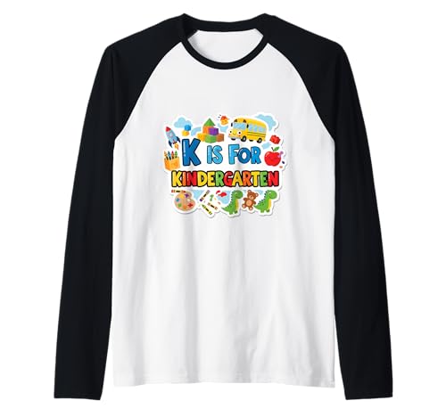 K Is For Kindergarten Jungen Mädchen Lehrer Back To School Raglan K Is For Kindergarten Jungen Mädchen Lehrer Back To School Raglan von K Is For Kindergarten Boys Girls Teacher Products