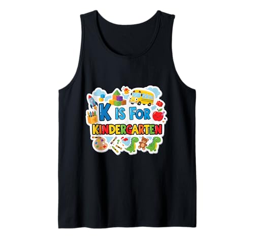 K Is For Kindergarten Jungen Mädchen Lehrer Back To School Tank Top K Is For Kindergarten Jungen Mädchen Lehrer Back To School Tank Top von K Is For Kindergarten Boys Girls Teacher Products