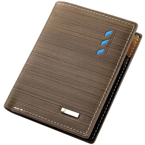 K KADA-MAX Geldbörse für Herren, originelle Geschenke für Herren, Geldbörsen für Männer, Geschenk für Herren, mit Kartenfächern, Herrengeldbörse mit einer Größe von 12 x 9,5 x 1 cm, braun, 12 cm, von K KADA-MAX