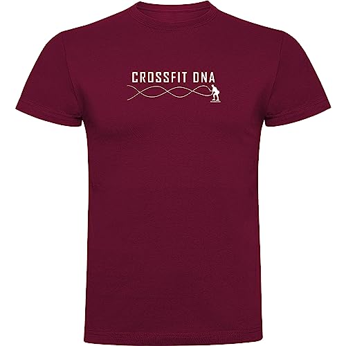 K KRUSKIS - T Shirt Fitnessstudio Crossfit DNA Zurzarm Mann - L, Rotwein von K KRUSKIS