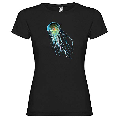 K KRUSKIS - T Shirt Tauchen Jellyfish Zurzarm Frau - 2XL, Schwarz von K KRUSKIS