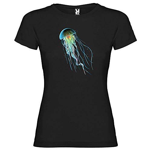 K KRUSKIS - T Shirt Tauchen Jellyfish Zurzarm Frau - M, Schwarz von K KRUSKIS