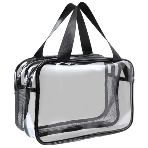 Kulturbeutel, transparent, extra groß, tragbar, Reise-Make-up-Tasche, PVC, wasserdicht, für Damen und Mädchen, farblos, Tragbar von K Keiby Citom