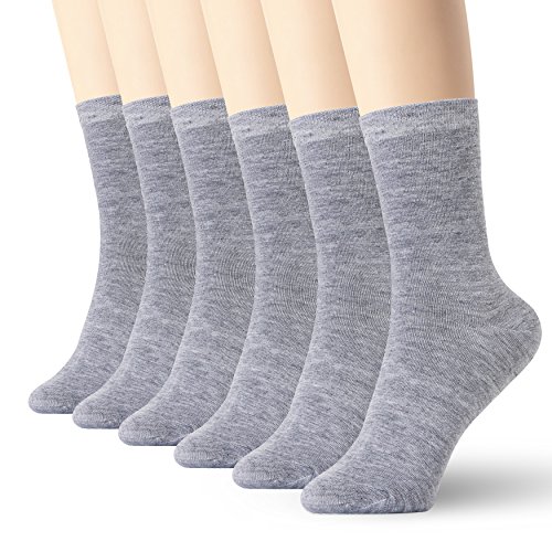 K-LORRA Lässige Baumwollsocken für Damen und Herren, grau, Medium von K-LORRA