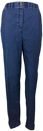 K-Milano Damen Jeanshose Stretch Hose mit Stickerei, Strass und Komfortbund, Schlupfjeans aus Baumwolle/Spandex-Mix, Made in Italy von K-Milano