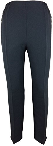 K-Milano Seniorenhose Damen Kurzgröße Sommer Schlupfhose mit Gummizug, Hosentaschen mit Zip, leichte Stoffhose von K-Milano