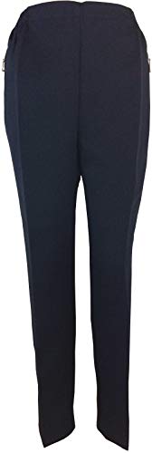 K-Milano Seniorenhose Damen Kurzgröße Sommer Schlupfhose mit Gummizug, Hosentaschen mit Zip, leichte Stoffhose von K-Milano