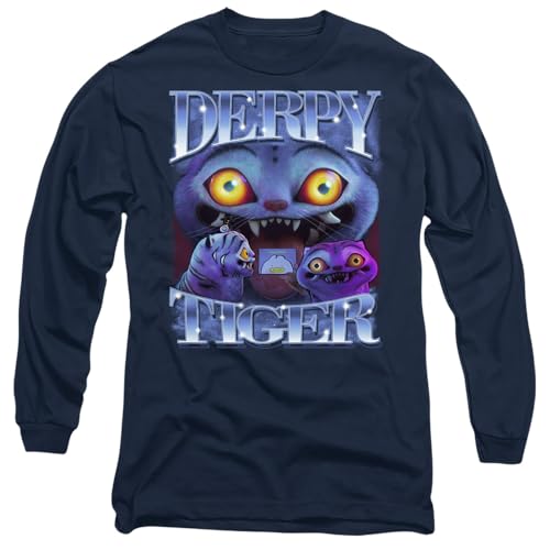K-Pop Demon Hunters - Derpy Tiger Bootleg Unisex Long Sleeve T Shirt, Navy, Large von K-Pop Demon Hunters
