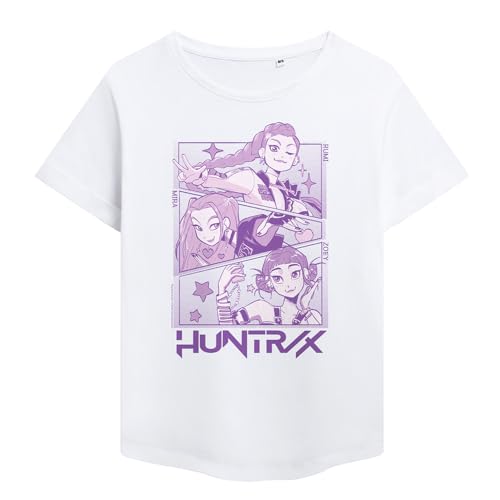 K-Pop Demon Hunters Huntrix Huntr/X Manga Panels Trio Damenmode T-Shirt, weiß, L von K-Pop Demon Hunters