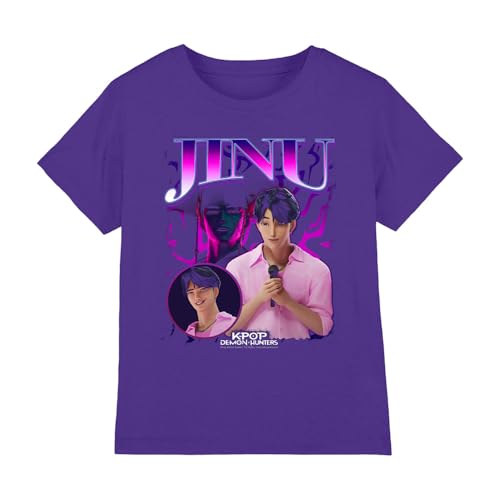 K-Pop Demon Hunters Jinu Bootleg Kids T Shirt, Purple, 7-8 von K-Pop Demon Hunters