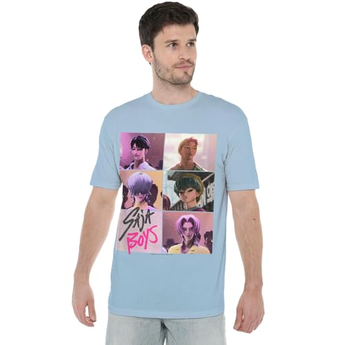 K-Pop Demon Hunters - Saja Boys Era Grid Unisex T Shirt, Sky Blue, Small von K-Pop Demon Hunters