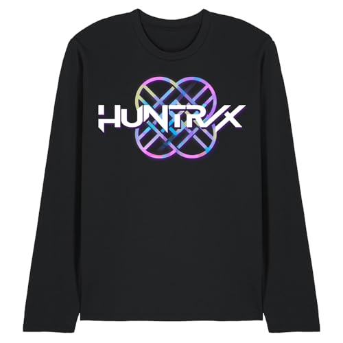 K-Pop Demon Hunters Unisex Huntrix Huntr/X Pastel Logo Long Sleeve, Black T-Shirt, XXL von K-Pop Demon Hunters