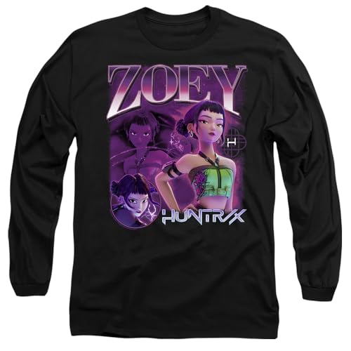 K-Pop Demon Hunters Unisex Huntrix Huntr/X Zoey Bootleg Long Sleeve T-Shirt, Black, XXL K-Pop Demon Hunters Unisex Huntrix Huntr/X Zoey Bootleg Long Sleeve T-Shirt, Black, XXL von K-Pop Demon Hunters