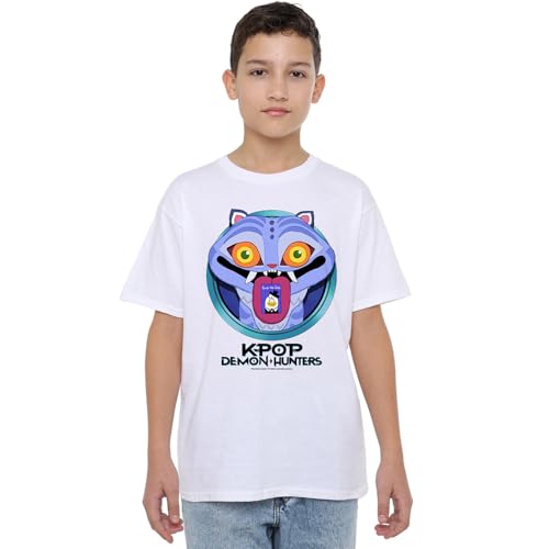 K-Pop Demon Hunters Unisex Kids Cartoon Derpy Save The Date T-Shirt, White, 12-13 Jahre von K-Pop Demon Hunters
