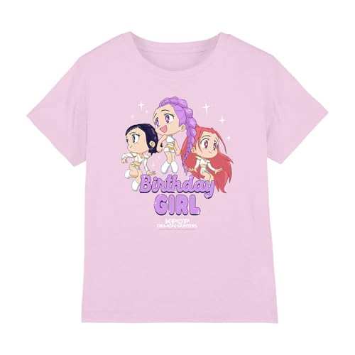 K-Pop Demon Hunters Unisex Kids Huntrix Birthday Girl Group T-Shirt, Pink, für 5-bis 6-Jährige von K-Pop Demon Hunters