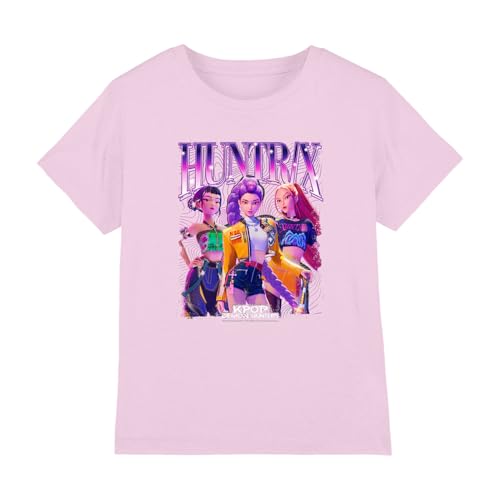 K-Pop Demon Hunters Unisex Kids Huntrix Bootleg T-Shirt, Pink, 7-8 Years von K-Pop Demon Hunters